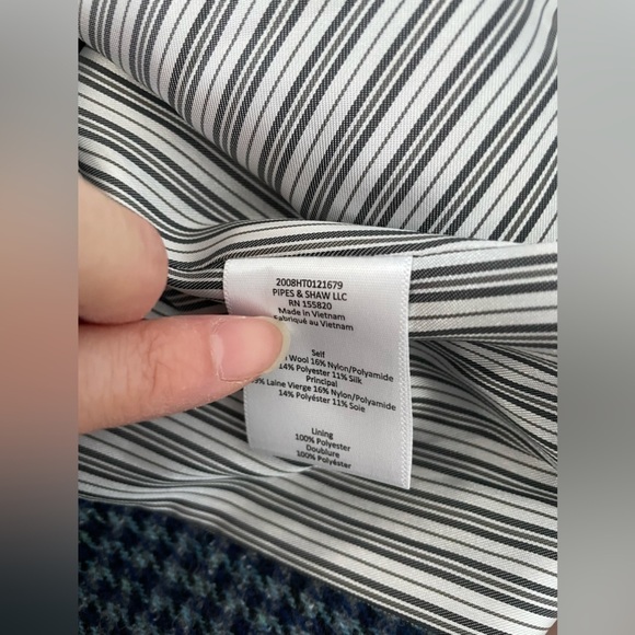 Veronica Beard Hali virgin wool houndstooth blue blazer - Picture 8 of 9